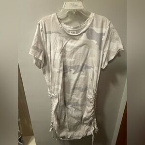 PINK Victoria's Secret White Logo Tag Tee